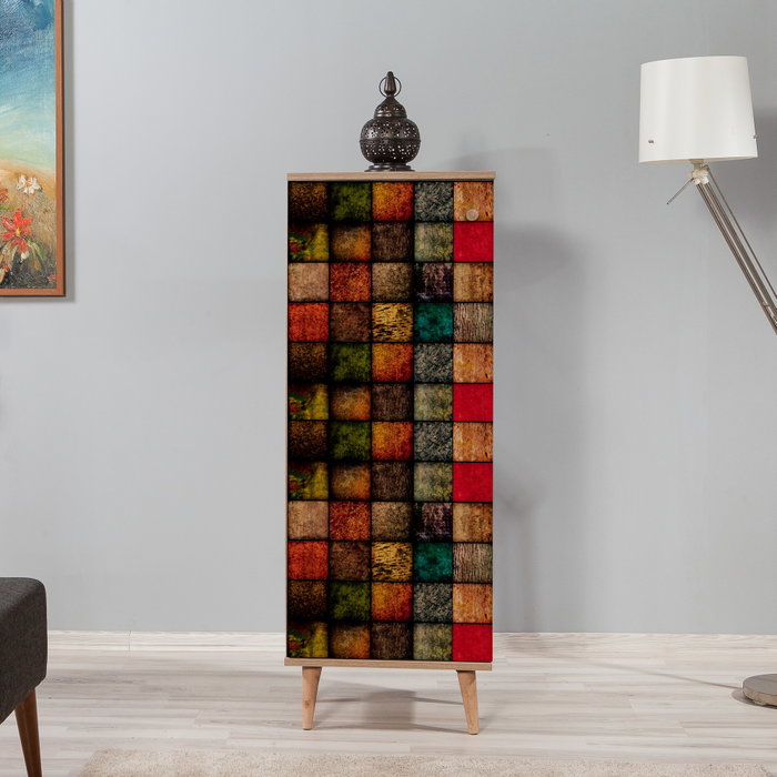 Hanah Home Zapatero 723 Roble Sonoma - Organizador de Calzado 135x50x38 cm, Tablero Partículas Melaminado, Amplio Almacenamiento, Estilo Moderno